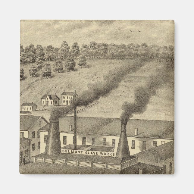 Imã Belmont Glass Works, Bellaire, Ohio (Frente)