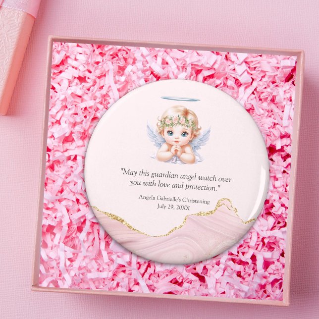 Imã Belo Angel Baptism Favor Refrigerador Magnet (Criador carregado)