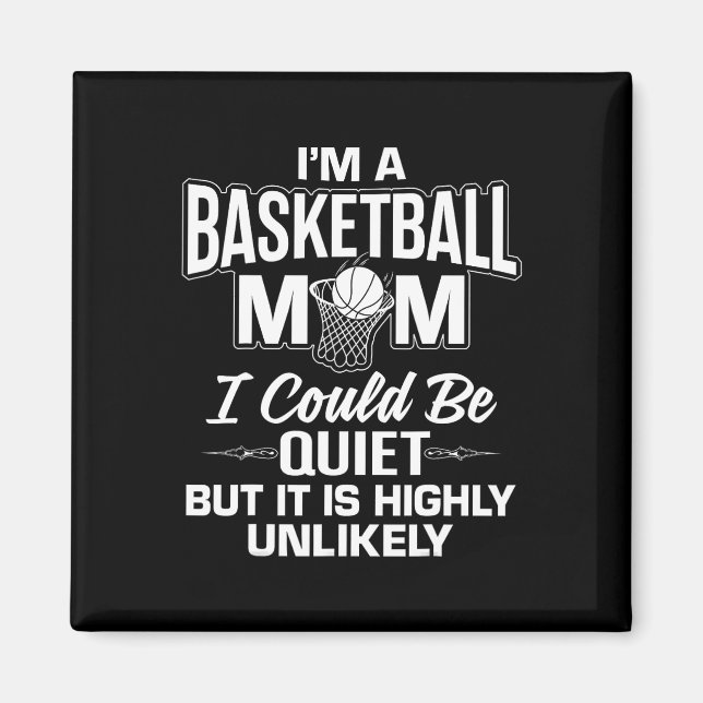 Imã Belo Basquete Mãe Merch - Design de Mães Única (Frente)