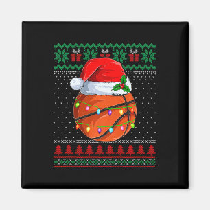 Imã Belo Basquete Natal Feio Doce Santa Hat