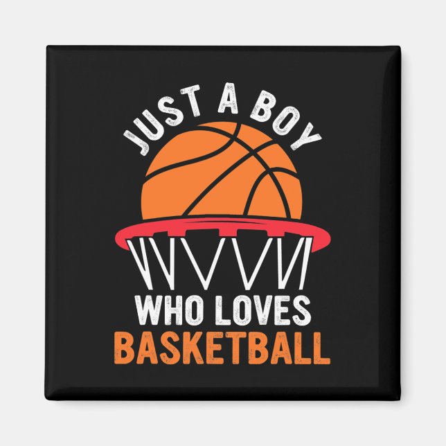 Imã Belo Basquete Para Meninos - Apenas Um Menino Que  (Frente)