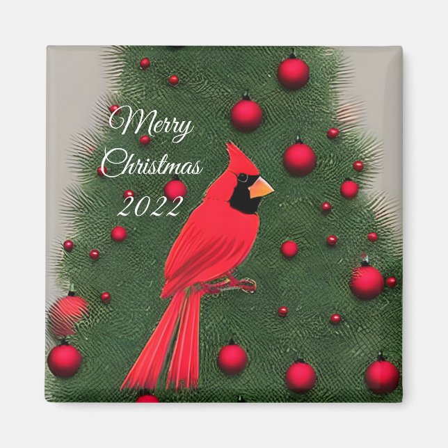 Imã Belo Cardeal Vermelho de Natal (Frente)