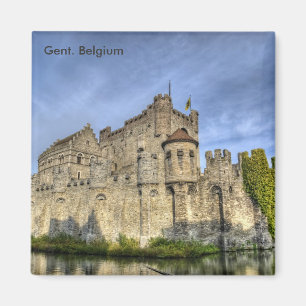 Imã Belo castelo em Gent. Bélgica lembrança de viagem