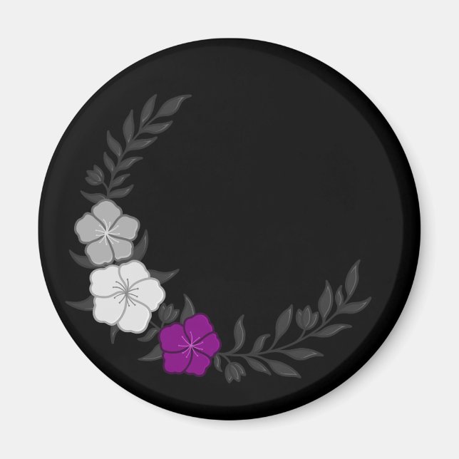 Imã Belo Crescente de Flores Asexuais Sutis (Frente)