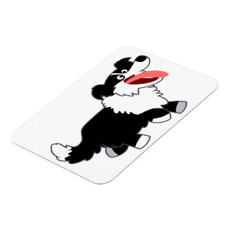 Ímã Belo e feliz borda do desenho Collie Magnet flexív