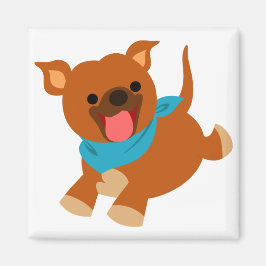 Imã Belo e Feliz Cartoon Staffie Magnet