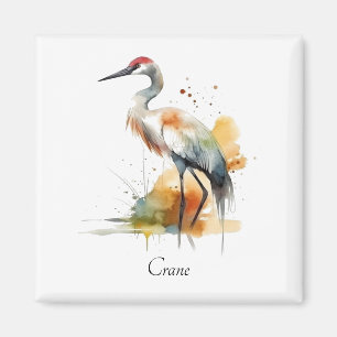 Imã belo guindaste em aquarela