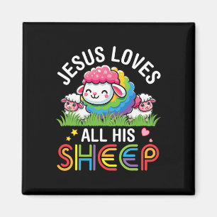 Imã Belo Lgbt Ovelhas Dançando Juntas Jesus Ama Tudo