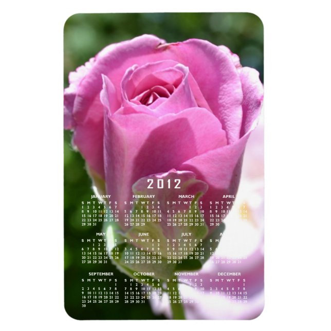 Ímã Belo Magnet de Calendário de Rosa Bud (Vertical)