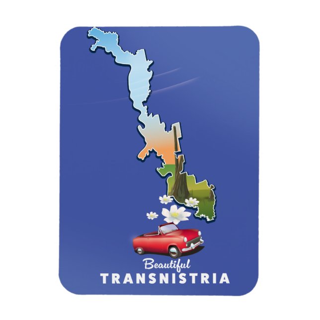Ímã Belo mapa da Transnístria (Vertical)