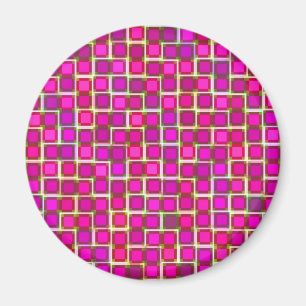 Imã Belo padrão de Azulejo Abstrato a rosa