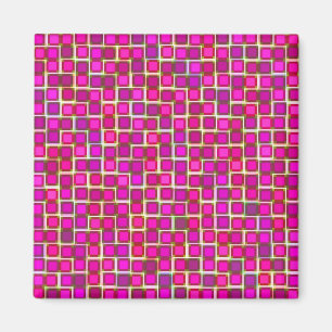 Imã Belo padrão de Azulejo Abstrato a rosa