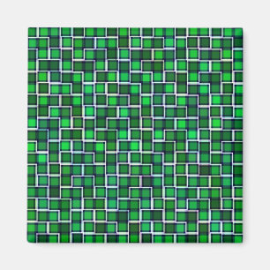 Imã Belo padrão de Azulejo Abstrato em verde