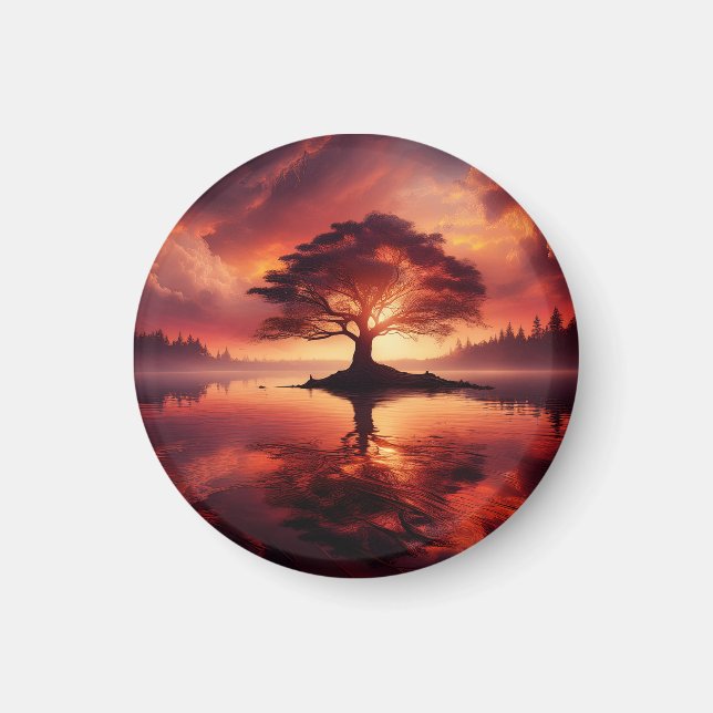 Imã Belo panorama solar com reflexões (Frente)