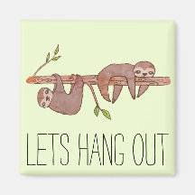 Belo par de preguiças-bebês em um galho de árvore