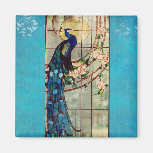 Imã Belo Pavão De Vidro