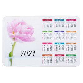 Ímã Belo Pink Peony | Calendário Floral 2021