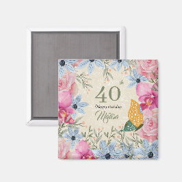 Imã Belo trabalho de arte de botânica rusticada