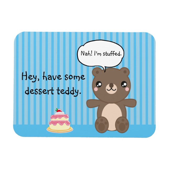 Ímã Belo Urso De Teddy Crianças Engraçadas Piadas (Horizontal)
