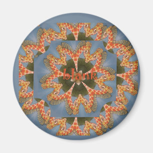 Imã Belo vazio de girafa colorida africana