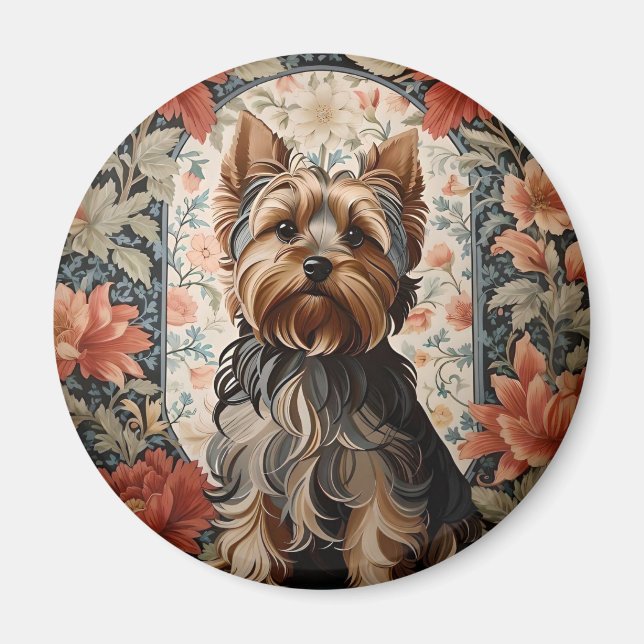 Imã Belo Yorkie | Yorkshire Terrier Portrait (Frente)