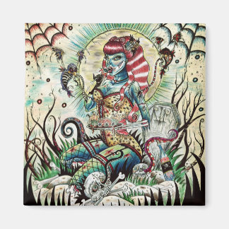 Imã Belo Zombie pega o íman feminino.