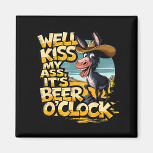 Imã Bem, beije meu é hora da cerveja Bebendo cerveja