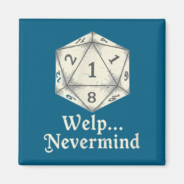 Imã Bem, nunca mind Jogo de Tabuleiro D20 Rpgs de Mesa (Frente)