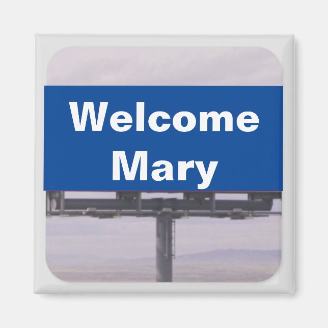 Imã Bem-vinda a Mary Magnet (Frente)