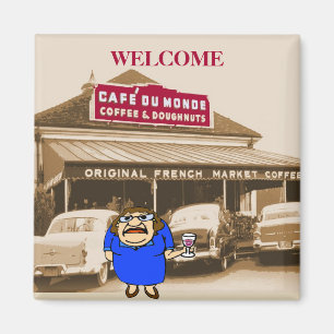 Imã Bem-vinda senhora no Compro Café