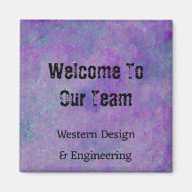 Bem-Vindo À Nossa Equipe Abstrato Roxo Funcionário