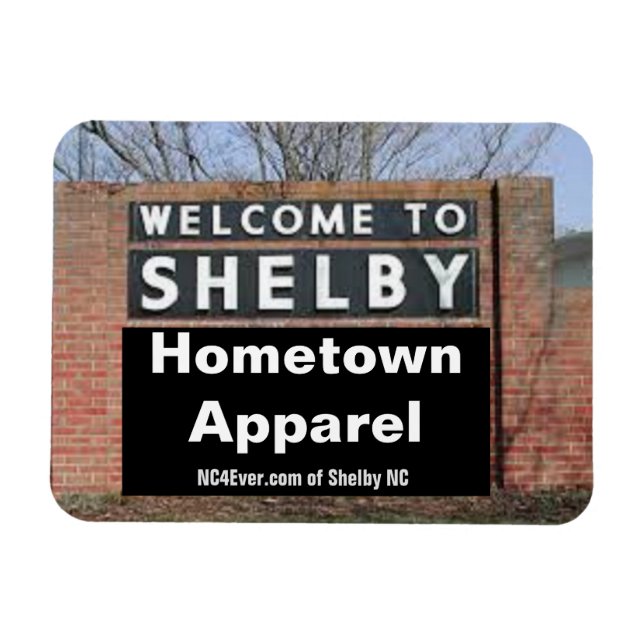Ímã BEM-VINDO À SHELBY Hometown Roupa (Horizontal)