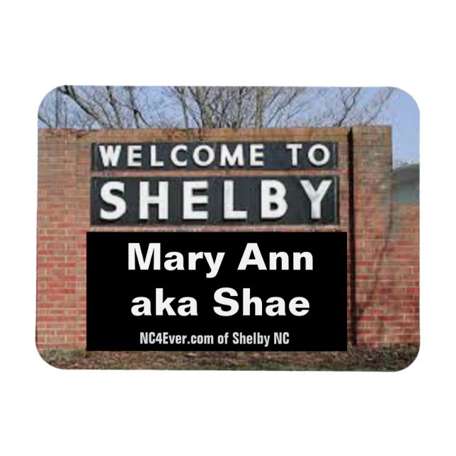 Ímã BEM-VINDO A SHELBY Mary Ann aka Shae Flexible (Horizontal)