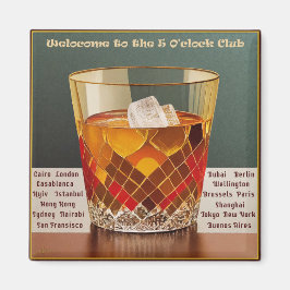 Imã Bem-vindo ao Design do Meio século do Clube das 5