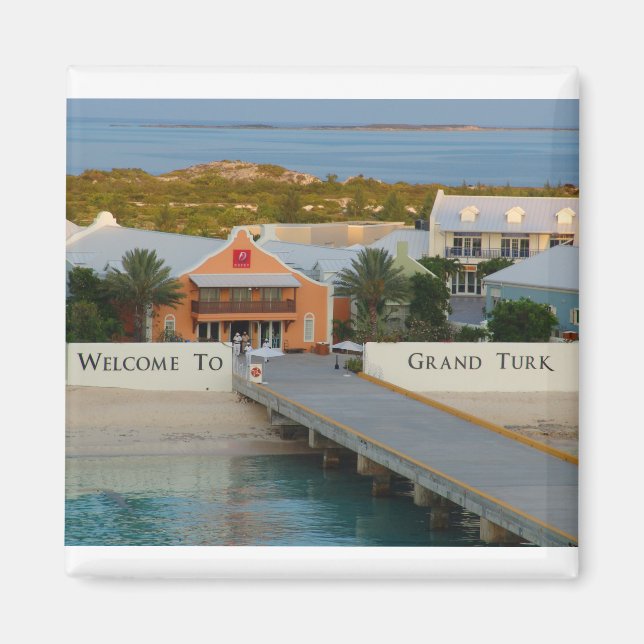 Imã Bem-vindo ao ímã de Grand Turk (Frente)