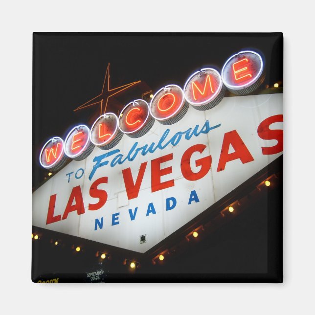 Imã Bem-vindo ao Magnet de Las Vegas (Frente)