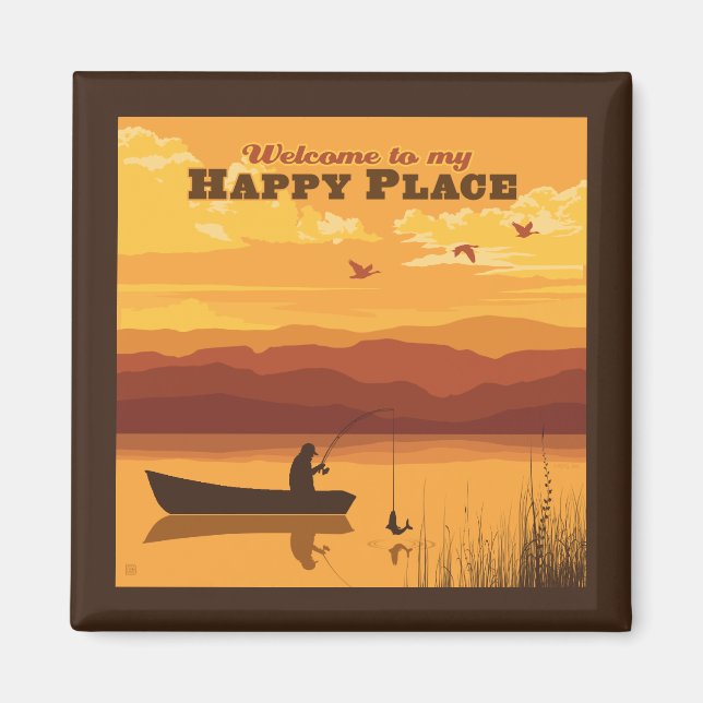 Imã Bem-Vindo Ao Meu Lugar Feliz (Frente)