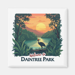Imã Bem-vindo ao Parque Nacional Australiano Daintree