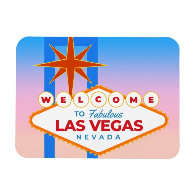 Ímã Bem-vindo ao Sunset de Las Vegas (Horizontal)