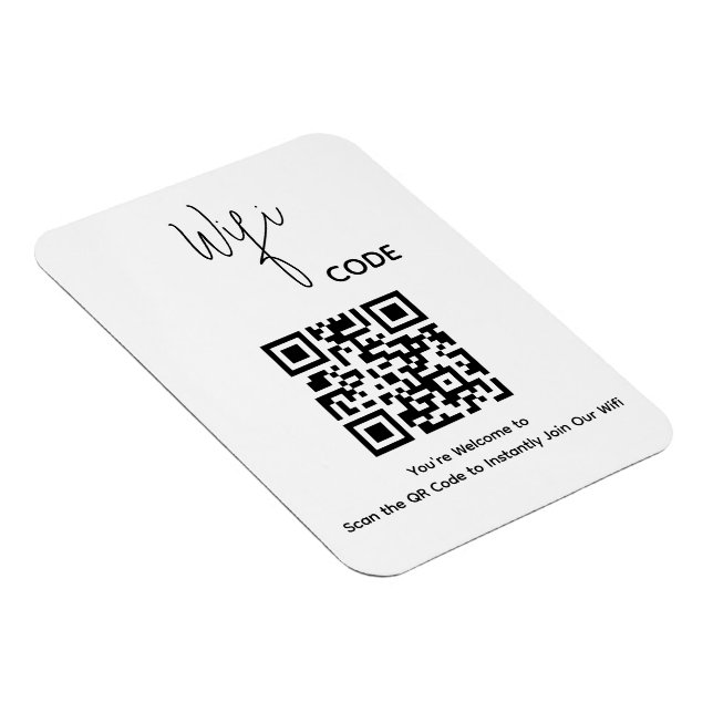 Ímã Bem-vindo Código QR Scan para Conectar Wifi (Lado Direito)