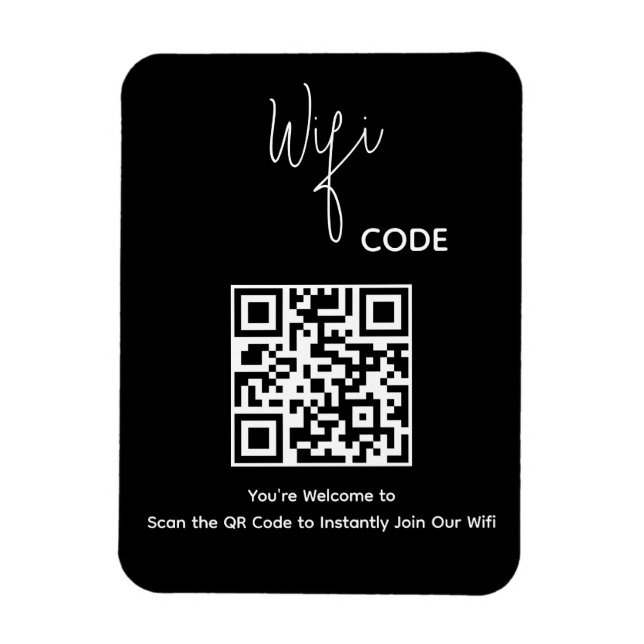 Ímã Bem-vindo, Verificação de Código QR para Conectar  (Vertical)