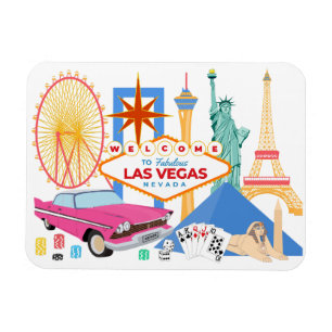 Ímã Bem-vindos à fabulosa cidade de Las Vegas