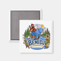 Bemidji Minnesota Paul Bunyan & Babe, o Boi Azul