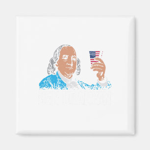 Imã Ben Drankin 4 de Julho Benjamin Franklin Homens Mu