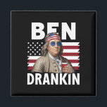 Imã Ben Drankin Beer 4 de julho Vintage Flag Funny<br><div class="desc">Ben Drankin Beer 4 de julho Vintage Flag Funny</div>