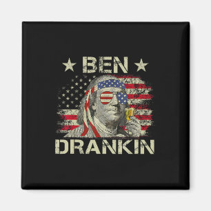 Imã Ben Drankin Benjamin Franklin 4 De Julho Engraçado