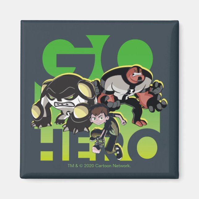 Imã Ben Tennyson, Cannonbolt e Quatro Braços - Ir Heró (Frente)