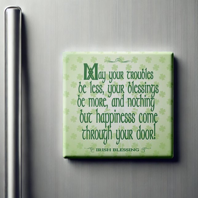 Imã Bênção irlandesa (Be inspired by this super cute magnet featuring and Irish Blessing. )