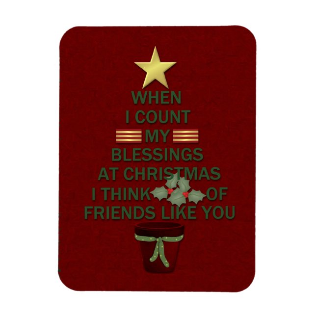Ímã Bênçãos de Natal (Vertical)