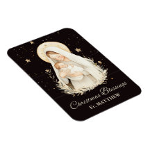 Bênçãos de Natal do Padre Madonna Menino Preto